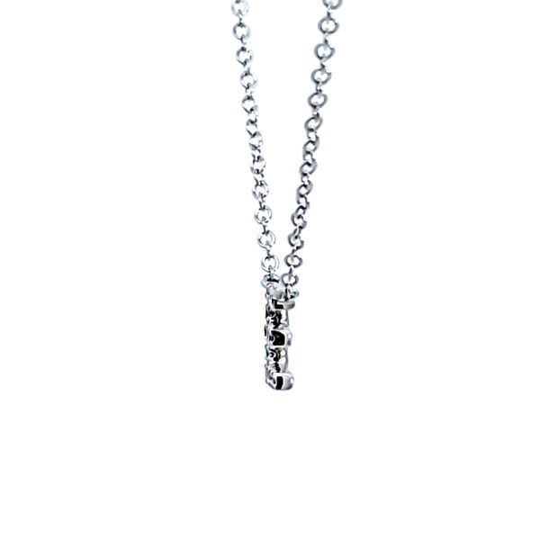 14KW Diamond Initial E Necklace Image 4 Ross Elliott Jewelers Terre Haute, IN