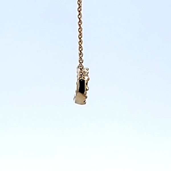 10KY Crescent Moon Petite Diamond Necklace Image 3 Ross Elliott Jewelers Terre Haute, IN