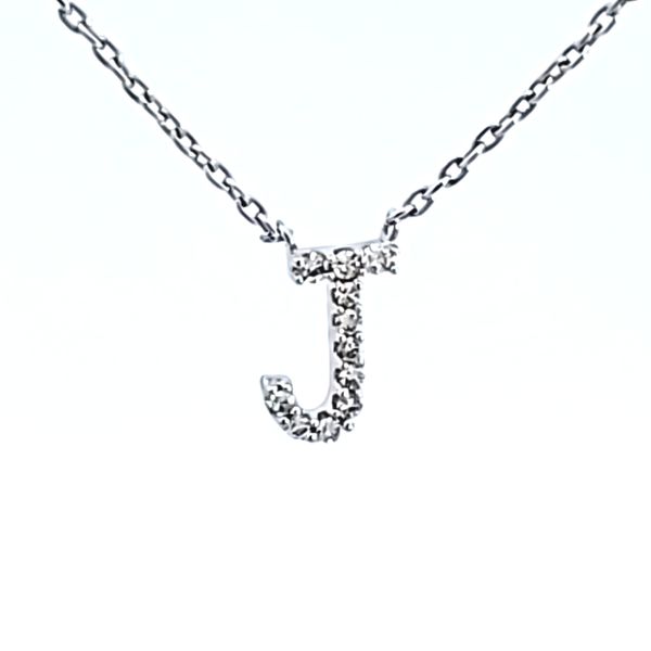 10KW Diamond Initial J Necklace Image 2 Ross Elliott Jewelers Terre Haute, IN