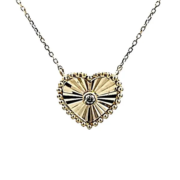 10KY Diamond Heart Necklace Ross Elliott Jewelers Terre Haute, IN