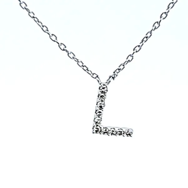 10KW Diamond Initial L Necklace Image 2 Ross Elliott Jewelers Terre Haute, IN