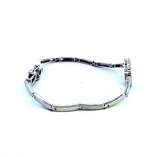 14KW Diamond Heart Bracelet Image 3 Ross Elliott Jewelers Terre Haute, IN