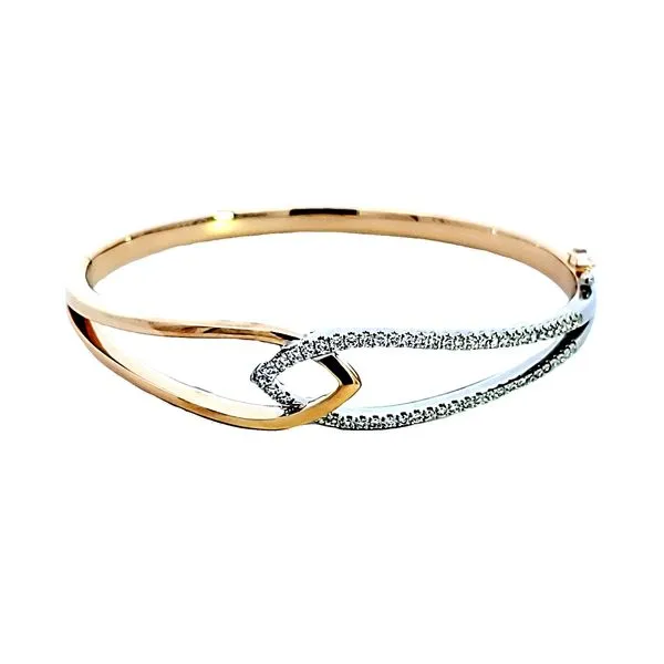 14KTT Diamond Bangle Bracelet Image 2 Ross Elliott Jewelers Terre Haute, IN