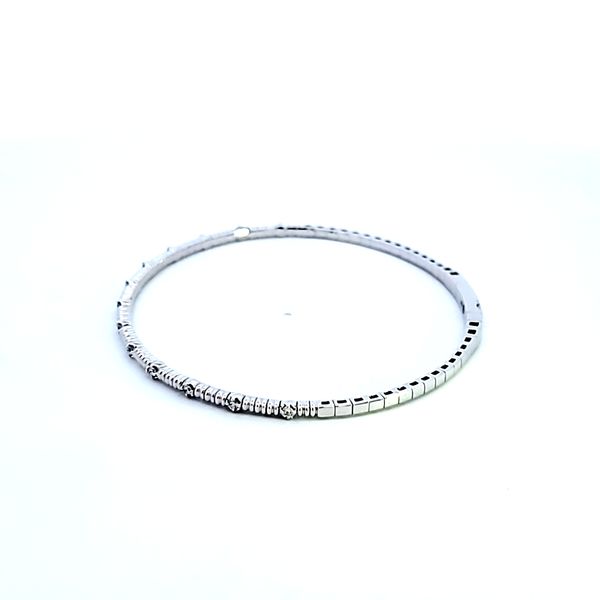 14KW+Titanium Diamond Bangle Bracelet Image 4 Ross Elliott Jewelers Terre Haute, IN