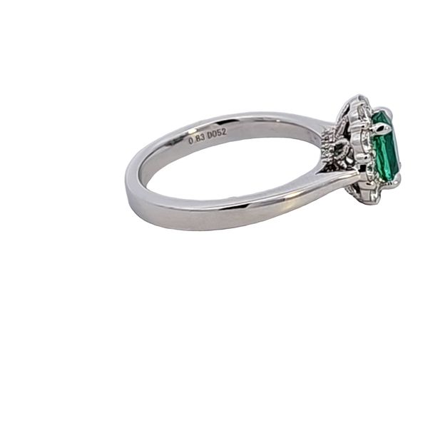 14KW Emerald and Diamond Fashion Ring Image 3 Ross Elliott Jewelers Terre Haute, IN