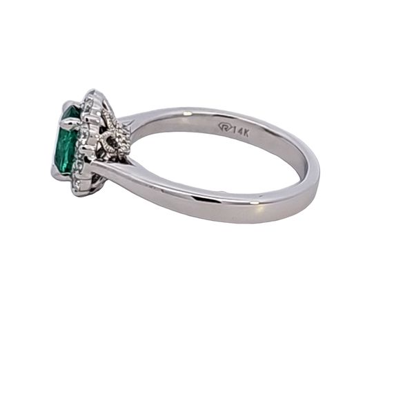 14KW Emerald and Diamond Fashion Ring Image 4 Ross Elliott Jewelers Terre Haute, IN