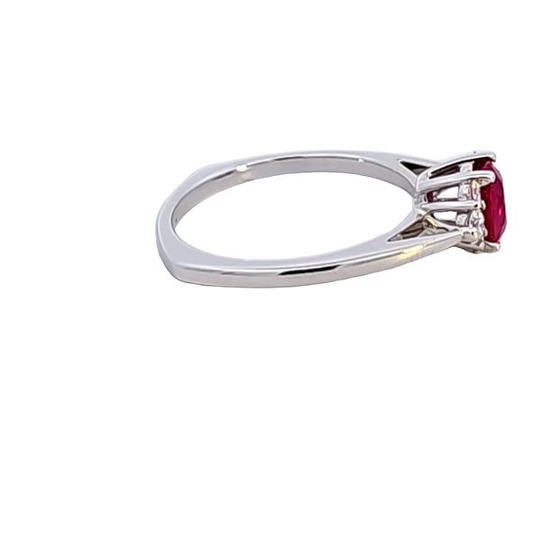 14KW Oval Ruby and Diamond Fashion Ring Image 3 Ross Elliott Jewelers Terre Haute, IN