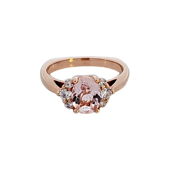 14KR Morganite and Diamond Ring Image 2 Ross Elliott Jewelers Terre Haute, IN