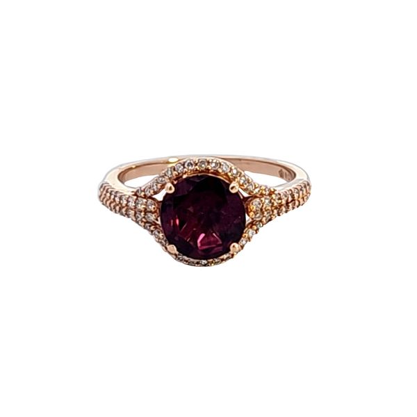 14KR Rhodolite Garnet and Diamond Ring Image 2 Ross Elliott Jewelers Terre Haute, IN