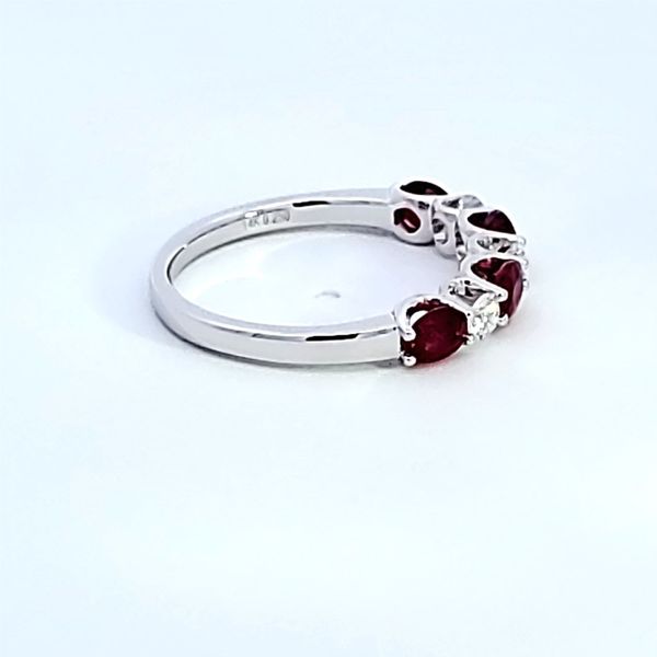 14K White Gold Oval Ruby Fashion Ring Image 3 Ross Elliott Jewelers Terre Haute, IN