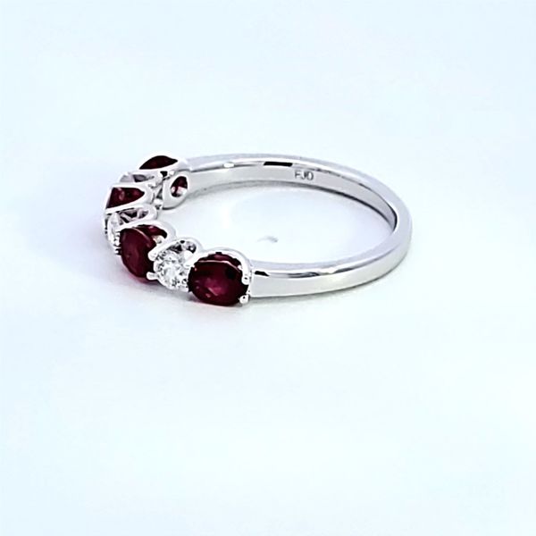 14K White Gold Oval Ruby Fashion Ring Image 4 Ross Elliott Jewelers Terre Haute, IN