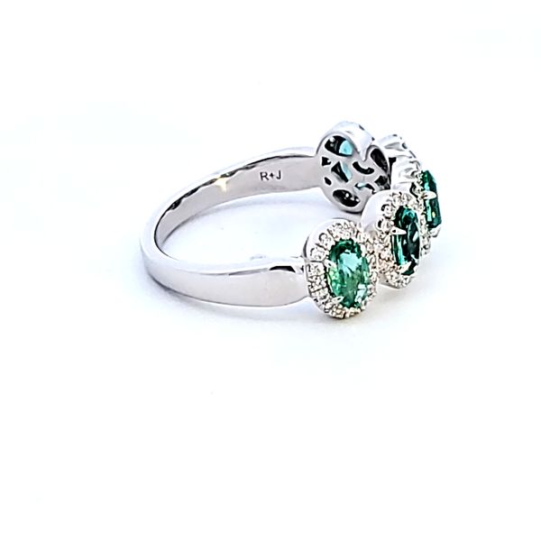14KW Oval Emerald Fashion Ring Image 3 Ross Elliott Jewelers Terre Haute, IN
