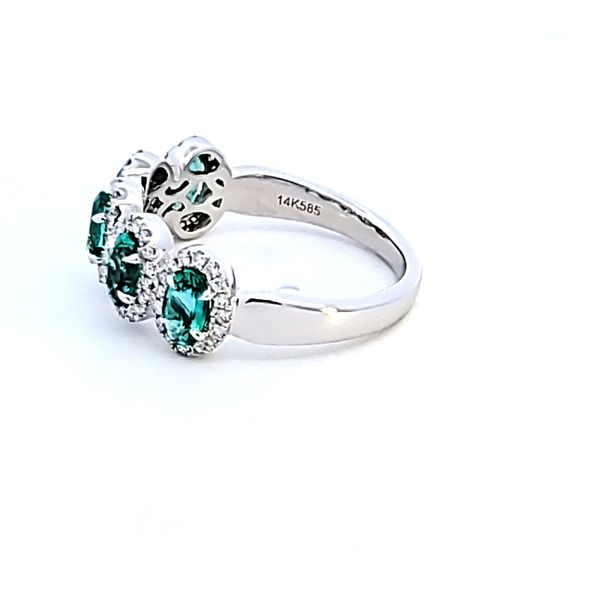 14KW Oval Emerald Fashion Ring Image 4 Ross Elliott Jewelers Terre Haute, IN