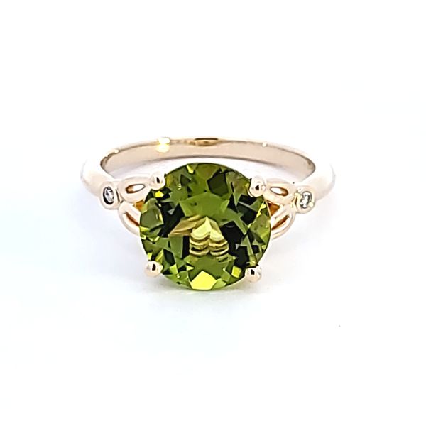 14KY Round Peridot Fashion Ring Image 2 Ross Elliott Jewelers Terre Haute, IN