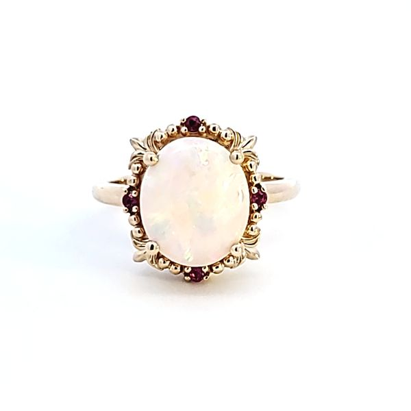 14KY Oval Opal Fshion Ring Image 2 Ross Elliott Jewelers Terre Haute, IN