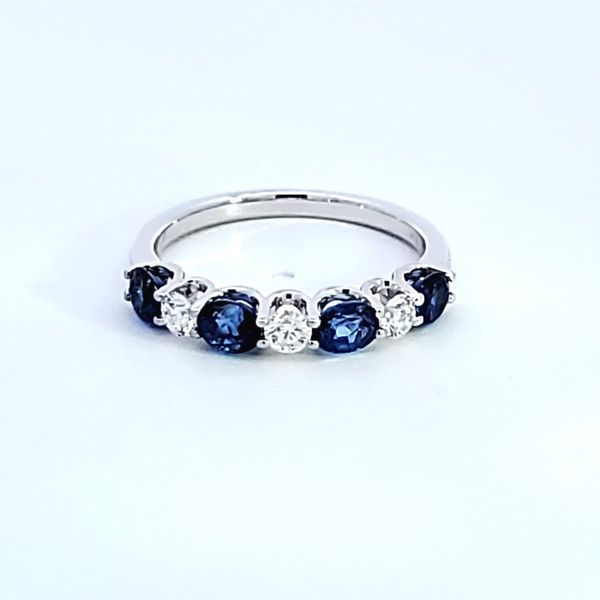 14K White Gold Oval Sapphire Fashion Ring Image 2 Ross Elliott Jewelers Terre Haute, IN