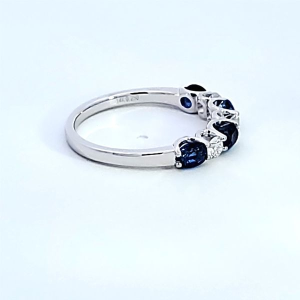 14K White Gold Oval Sapphire Fashion Ring Image 3 Ross Elliott Jewelers Terre Haute, IN