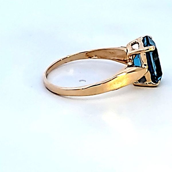 14KY Emerald Cut London Blue Topaz Fashion Ring Image 3 Ross Elliott Jewelers Terre Haute, IN