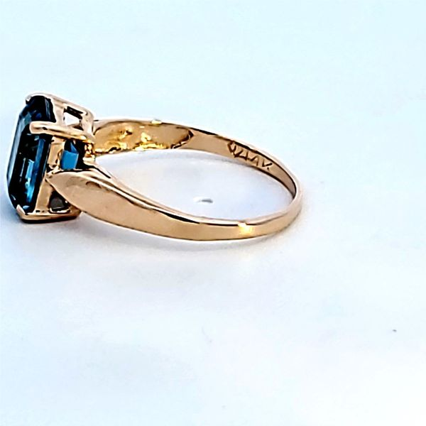 14KY Emerald Cut London Blue Topaz Fashion Ring Image 4 Ross Elliott Jewelers Terre Haute, IN