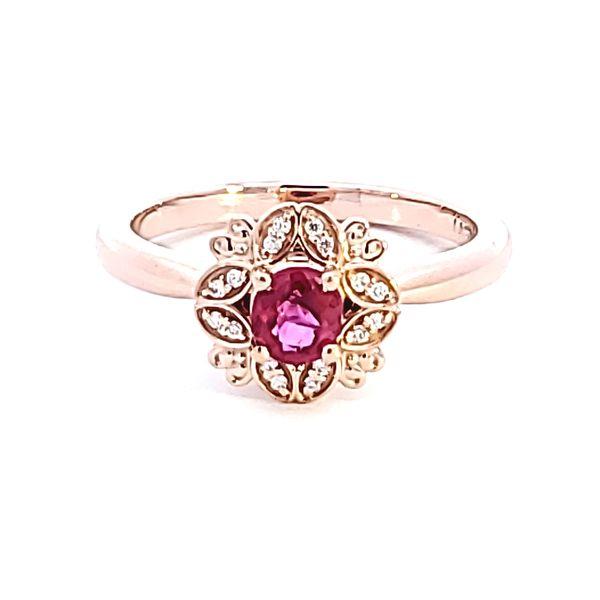 14KR Round Ruby Fashion Ring Image 2 Ross Elliott Jewelers Terre Haute, IN