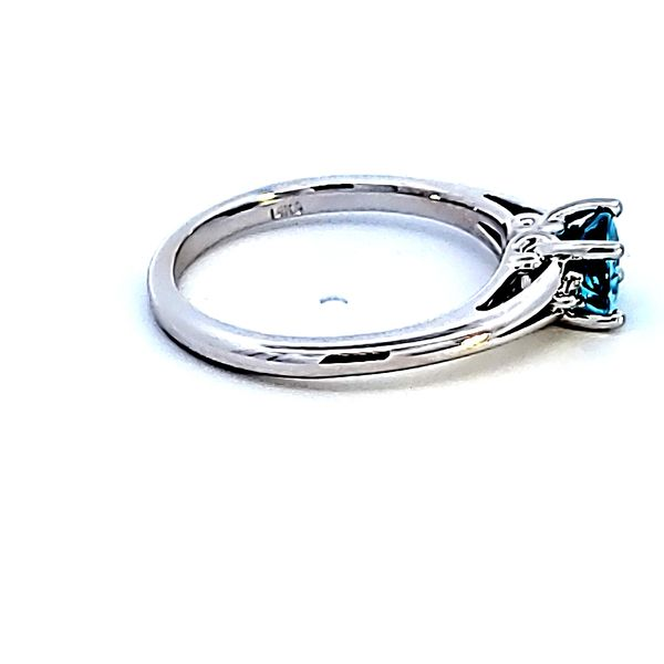 14KW Oval Blue Zircon Fashion Ring Image 3 Ross Elliott Jewelers Terre Haute, IN