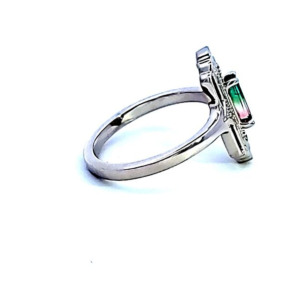 14KW Emerald Cut Bi-Color Tourmaline Fashion Ring Image 3 Ross Elliott Jewelers Terre Haute, IN