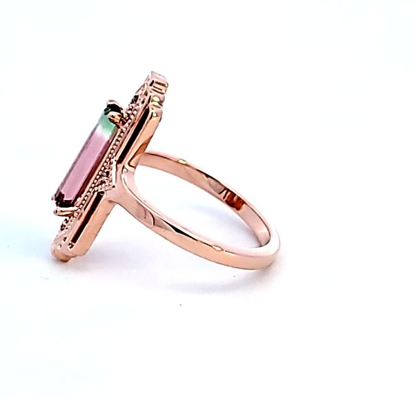 14KR Emerald Shape Bi-Color Tourmaline Fashion Ring Image 4 Ross Elliott Jewelers Terre Haute, IN