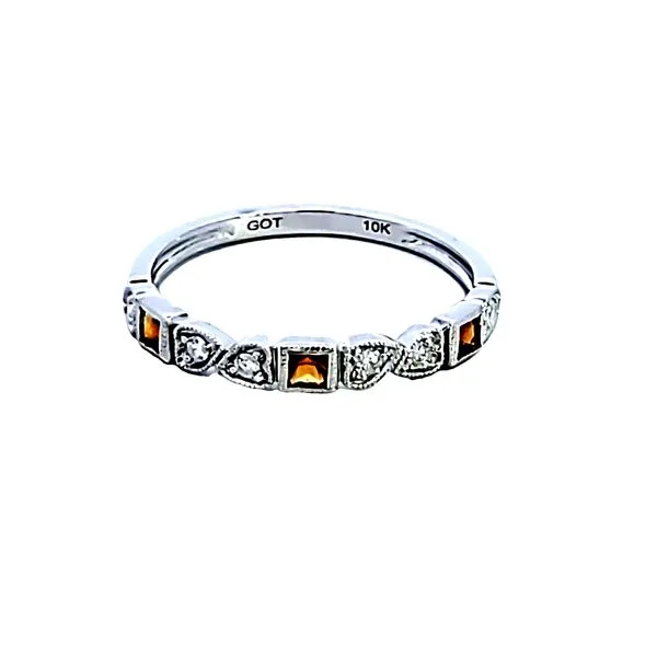 10KW Citrine and Diamond Birthstone Fashion Ring Image 2 Ross Elliott Jewelers Terre Haute, IN