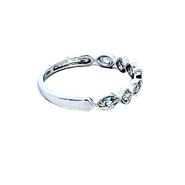 10KW Aquamarine and Diamond Birthstone Fashion Ring Image 3 Ross Elliott Jewelers Terre Haute, IN