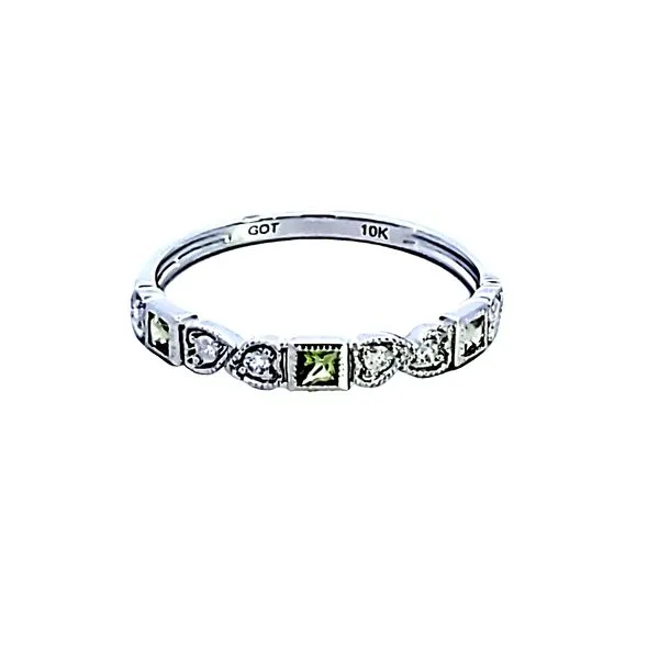 10KW Peridot and Diamond Birthstone Fashion Ring Image 2 Ross Elliott Jewelers Terre Haute, IN