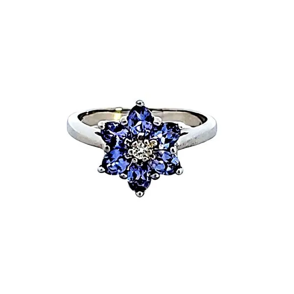 14KW Tanzanite and Diamond Ring Image 2 Ross Elliott Jewelers Terre Haute, IN