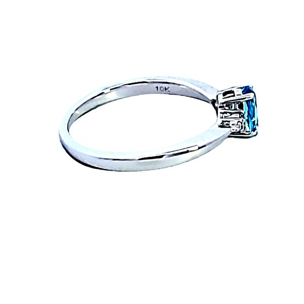 10KW Oval Blue Topaz and Diamond Fashion Ring Image 3 Ross Elliott Jewelers Terre Haute, IN