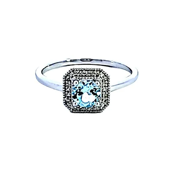 10KW Blue Topaz and Diamond Ring Image 2 Ross Elliott Jewelers Terre Haute, IN
