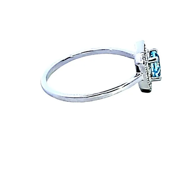 10KW Blue Topaz and Diamond Ring Image 3 Ross Elliott Jewelers Terre Haute, IN