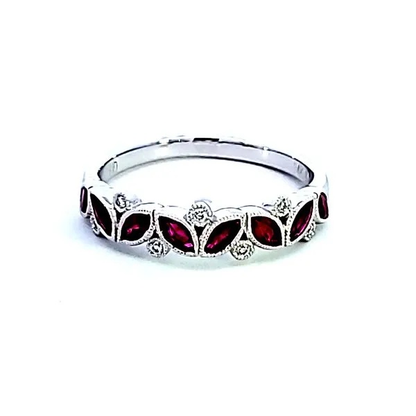 14KW Ruby and Diamond Ring Image 3 Ross Elliott Jewelers Terre Haute, IN