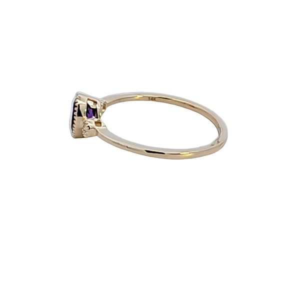 14KY Oval Amethyst and Diamond Ring Image 4 Ross Elliott Jewelers Terre Haute, IN
