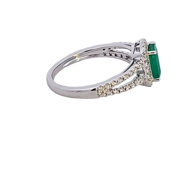 14KW Emerald and Diamond Ring Image 3 Ross Elliott Jewelers Terre Haute, IN