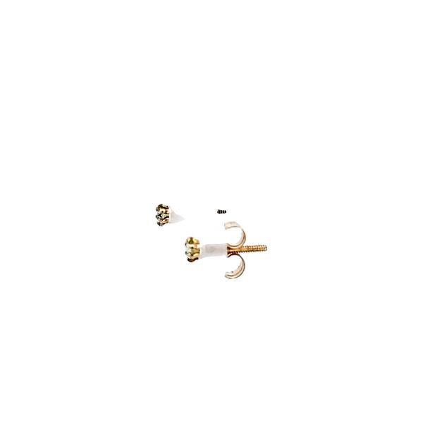 14K Yellow Gold Round Peridot Earrings Image 4 Ross Elliott Jewelers Terre Haute, IN