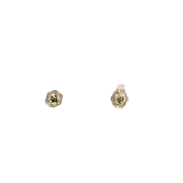 14K Yellow Gold Round Peridot Earrings Ross Elliott Jewelers Terre Haute, IN