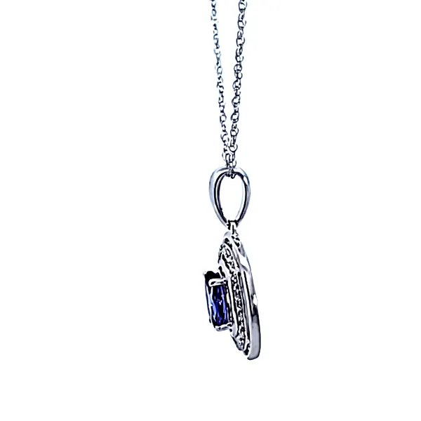 14KW Tanzanite and Diamond Pendant Image 4 Ross Elliott Jewelers Terre Haute, IN