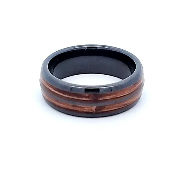 Black Ceramic Barrel Aged Collection Band Image 3 Ross Elliott Jewelers Terre Haute, IN