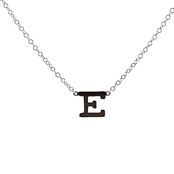 14KY Initial E Necklace Image 2 Ross Elliott Jewelers Terre Haute, IN