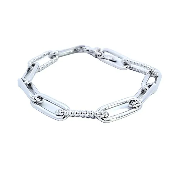 Sterling Silver Bujukan LInk Bracelet Image 2 Ross Elliott Jewelers Terre Haute, IN