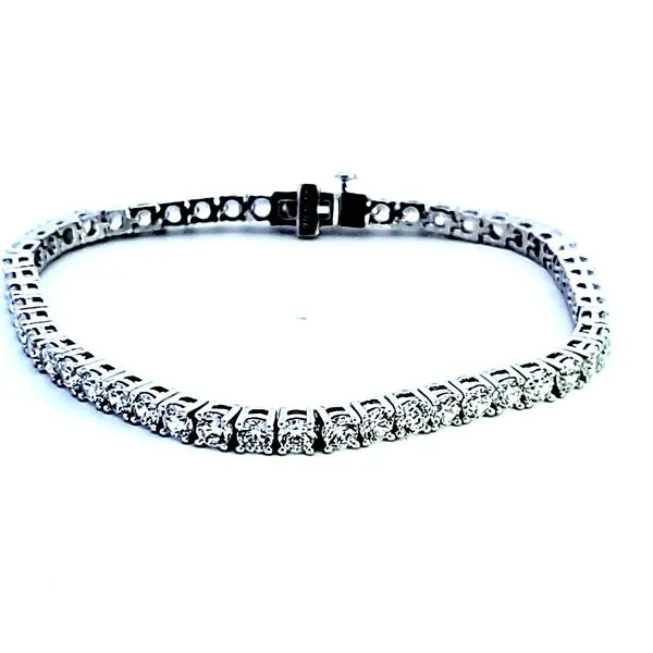 Sterling Silver and Platinum 8.50 ctw CZ Tennis Bracelet Image 2 Ross Elliott Jewelers Terre Haute, IN