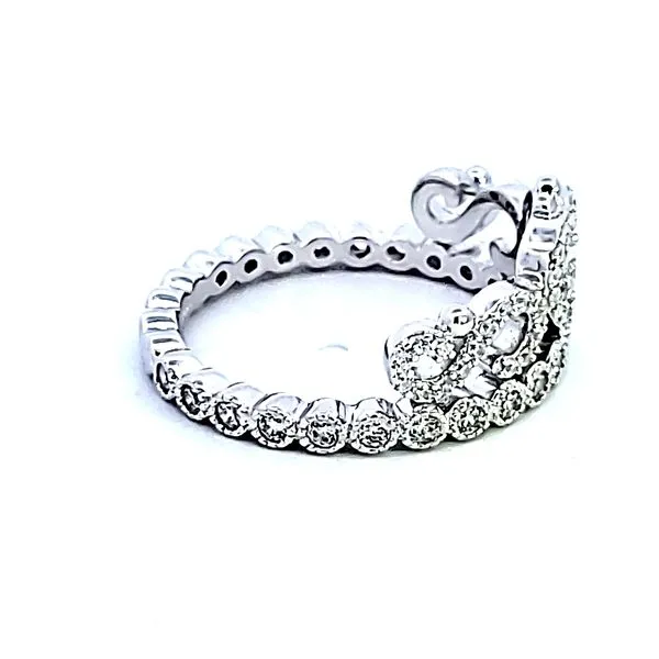 Sterling Silver CZ Crown Ring Image 3 Ross Elliott Jewelers Terre Haute, IN