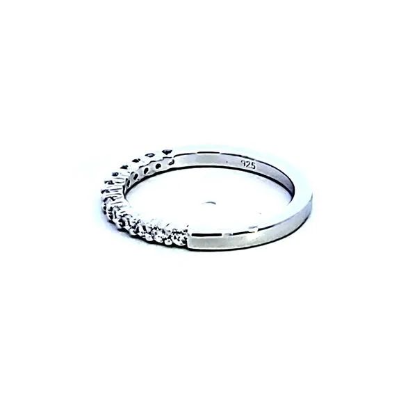 Sterling Silver and Platinum Cubic Zirconia Ring Image 4 Ross Elliott Jewelers Terre Haute, IN