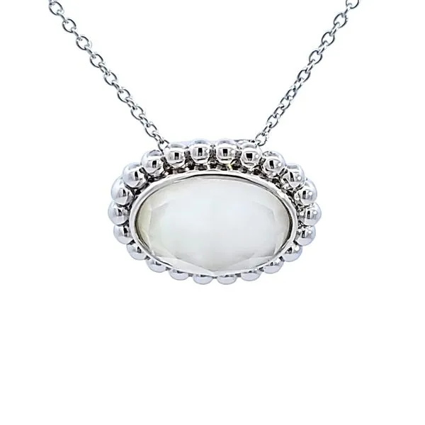 Sterling silver Mother of Pearl Bujukan Pendant Image 2 Ross Elliott Jewelers Terre Haute, IN