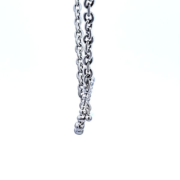 Sterling Silver Bujukan Beaded Heart Necklace Image 4 Ross Elliott Jewelers Terre Haute, IN