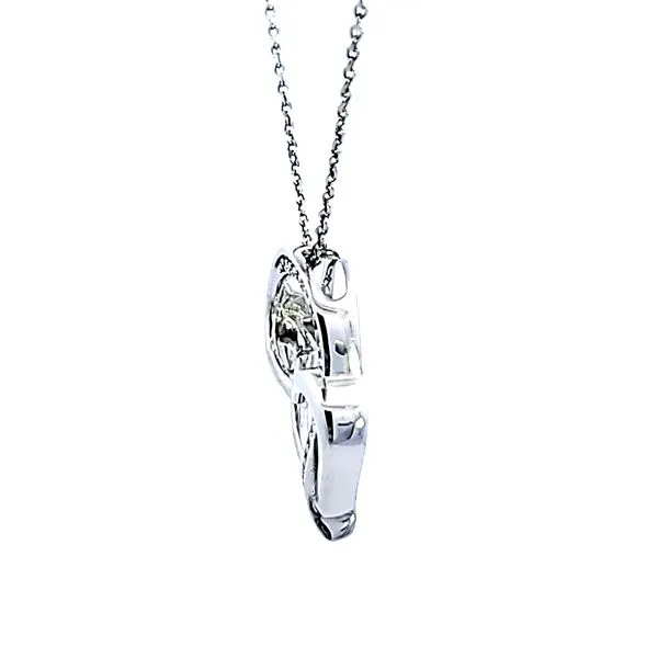 Sterling Silver Diamond Heart Pendant Image 4 Ross Elliott Jewelers Terre Haute, IN