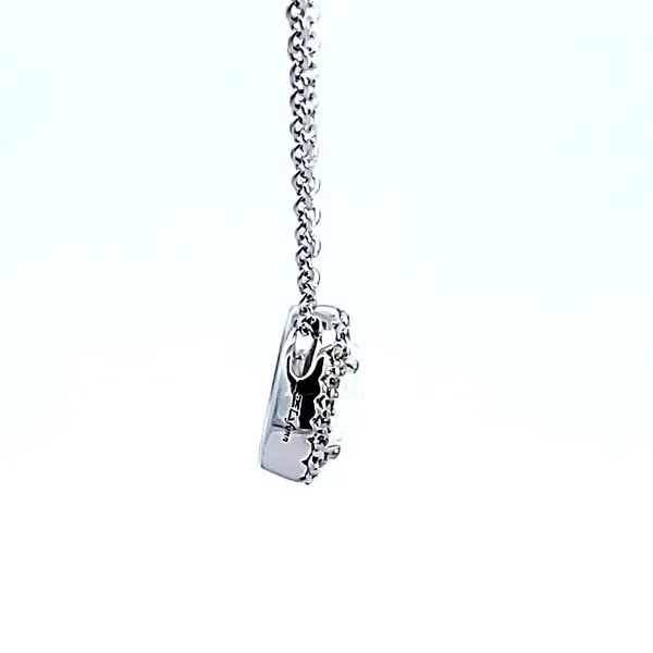 Sterling Silver and Platinum Opal Necklace Image 3 Ross Elliott Jewelers Terre Haute, IN